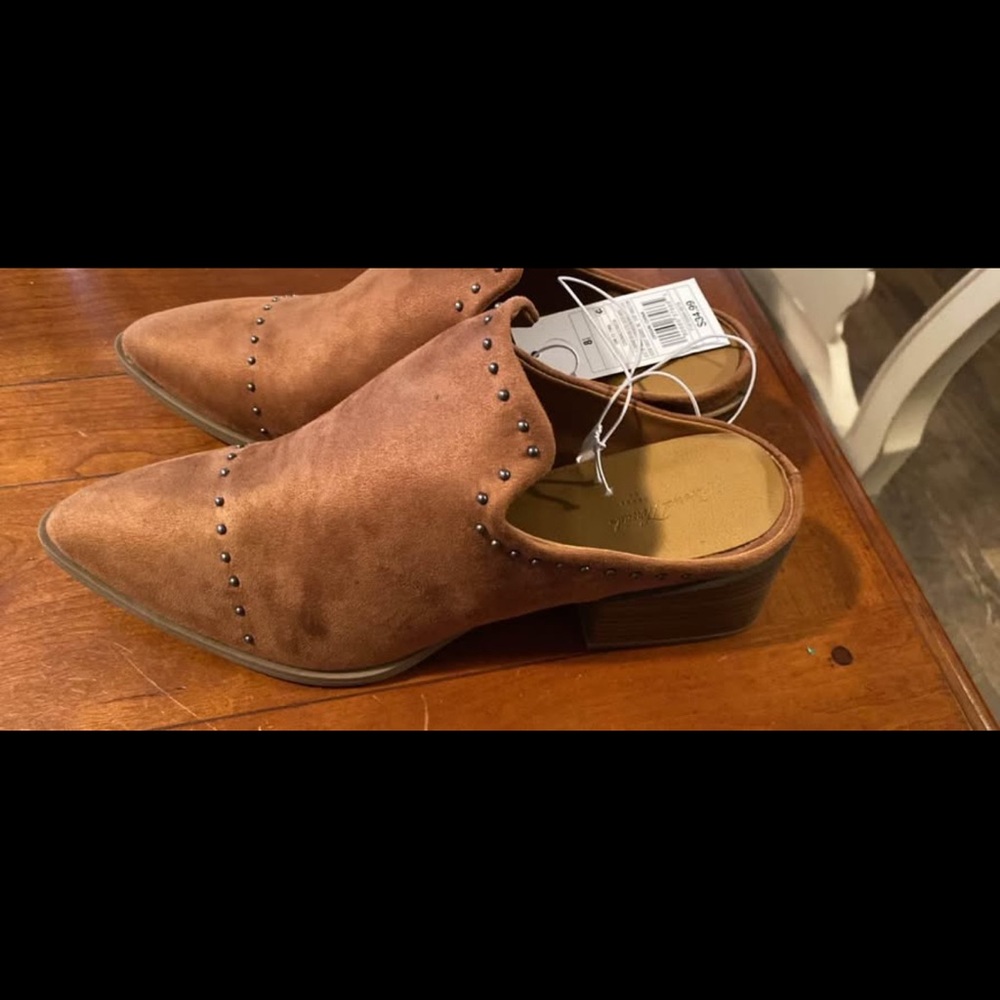 Brand new women’s Brown Mules with studded  Design